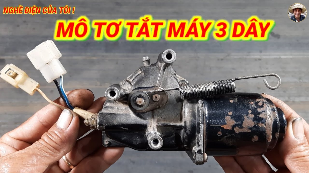 Mô tơ tắt máy 3 dây và sơ đồ điện của nó!