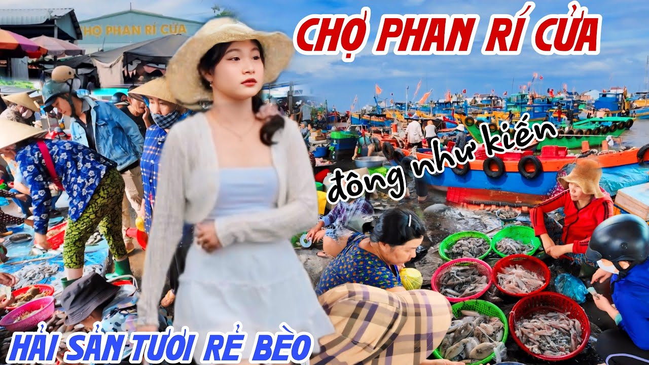 Đông Như Kiến CHỢ PHAN RÍ CỬA, BÌNH THUẬN Vỡ Trận CHỢ HẢI SẢN TƯƠI NGON- Bà Con Xứ Biển Quá Vui KPVL