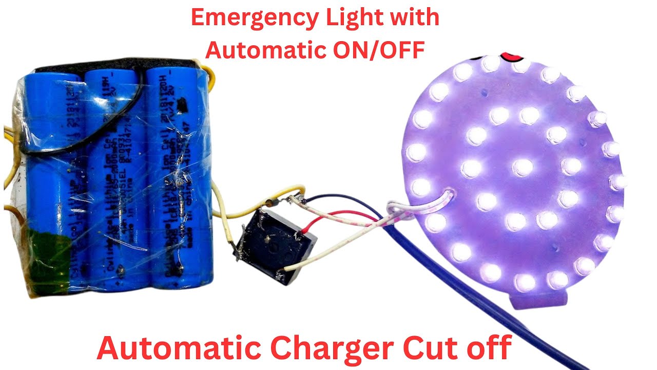 DIY Emergency Light with Automatic ON/OFF  Easy Home Project |  Auto On/Off Emergency Light No Power