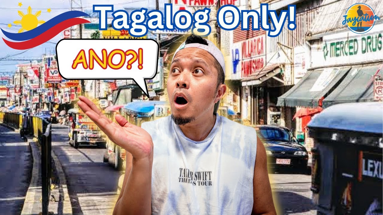American Speaks TAGALOG ONLY Challenge in BGC Philippines (English Subtitles) 🇵🇭 🗣