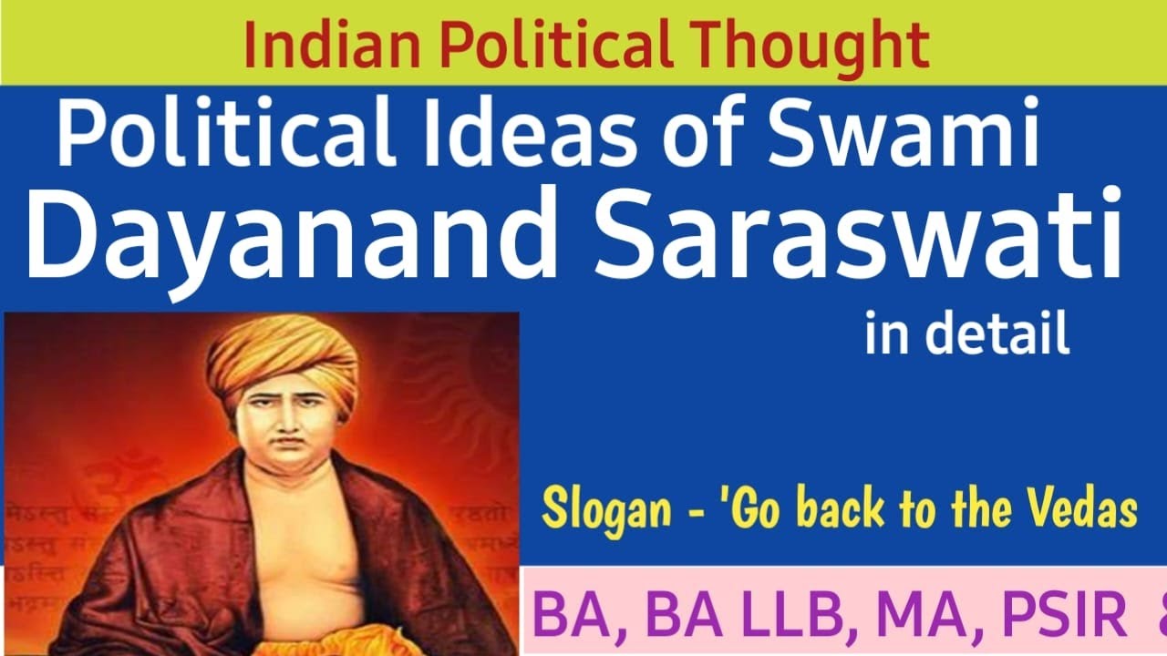 Political Ideas of Swami Dayananda Saraswati || Indian Political Thought || Deepika