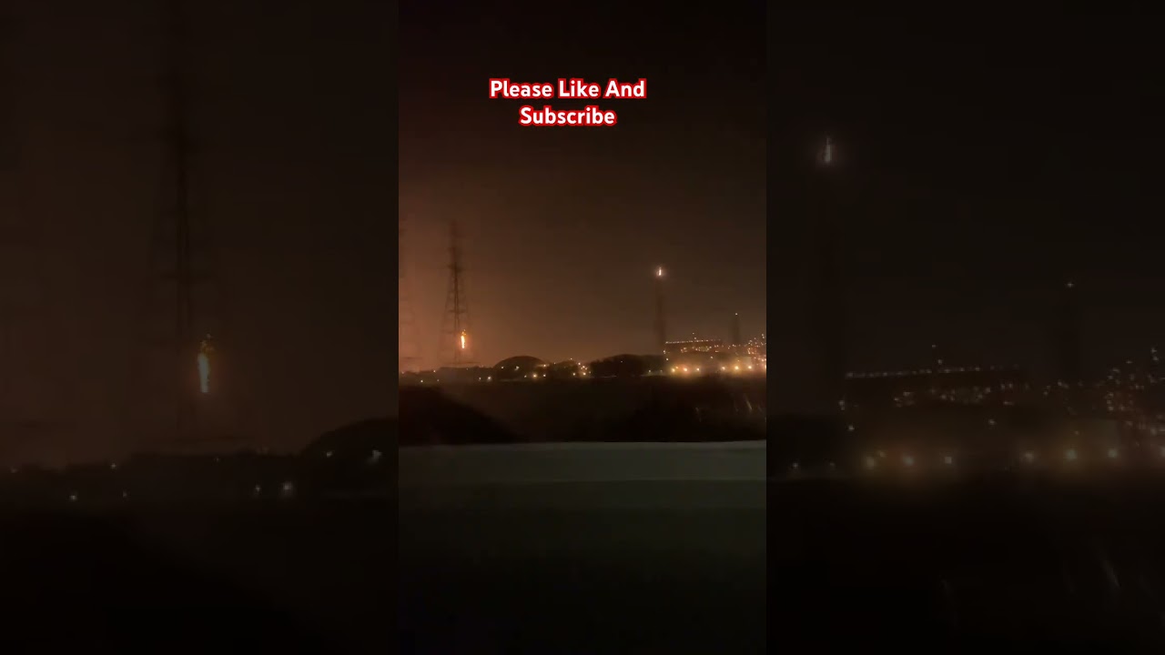 #fire , aramco, Jubail Saudi Arabia aramco oil refinery plant running night view #shorst