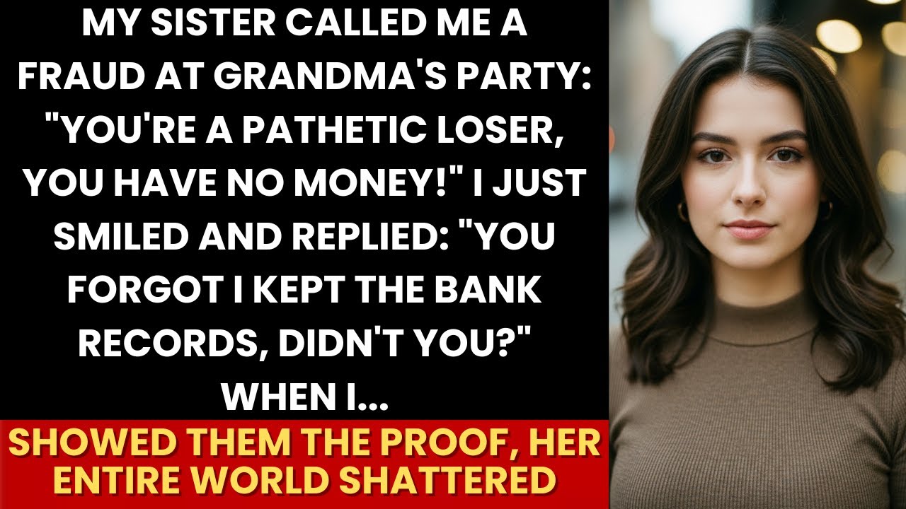 Sister Laughed, “You’re A Fraud!” At Grandma’s Party—Then I Showed Everyone Her Missing Bank Funds