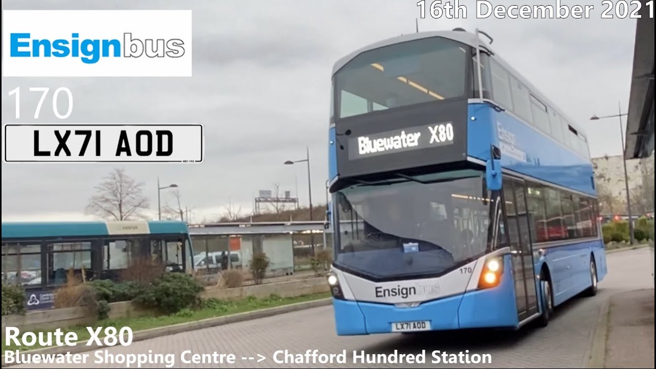 Ensignbus: 170 on Route X80 to Chafford Hundred (UK Bus Timelapse #61)