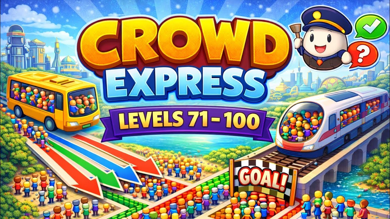 Crowd Express 71–100 🤯 | Hard Levels Solved Perfectly!