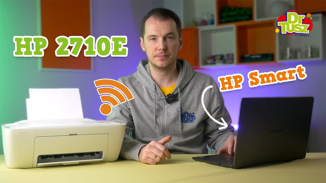 Jak połączyć drukarkę z laptopem przez WiFi - HP DeskJet 2710e | DrTusz.pl
