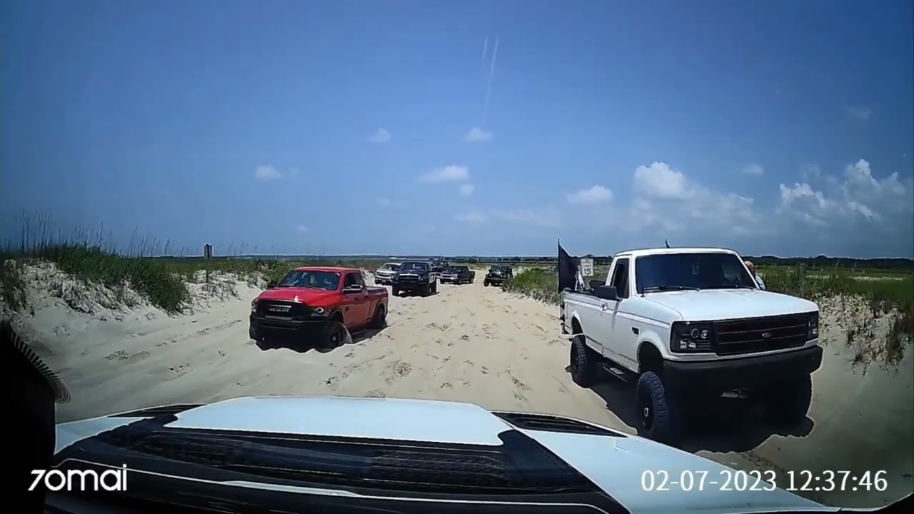 More stuck nutbags at Fort Fisher 4x4 beach 7-2-2023