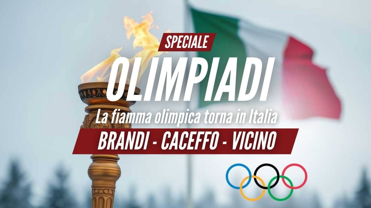 Olimpiadi Milano-Cortina - La fiamma olimpica torna in Italia - Brandi, Caceffo, Vicino