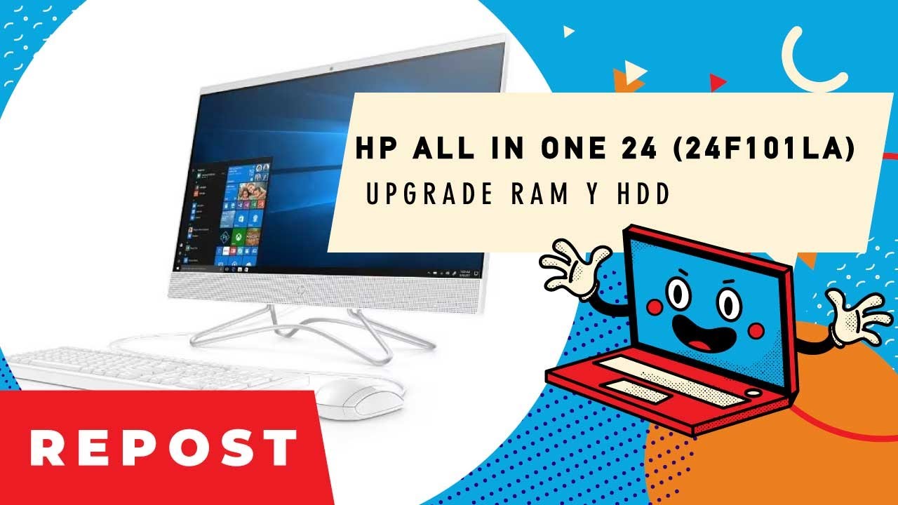 HP ALL IN ONE 24 (24F101LA) Review / Reseña en Español CÓMO HACER UPGRADE DE RAM Y HDD🎥🎥 REPOST