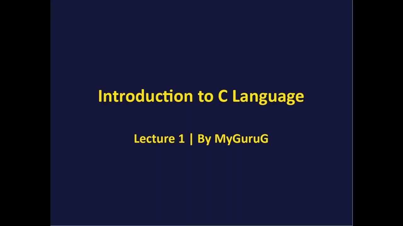 Lecture 1: Introduction to C Language | Hindi | C Language Full Course