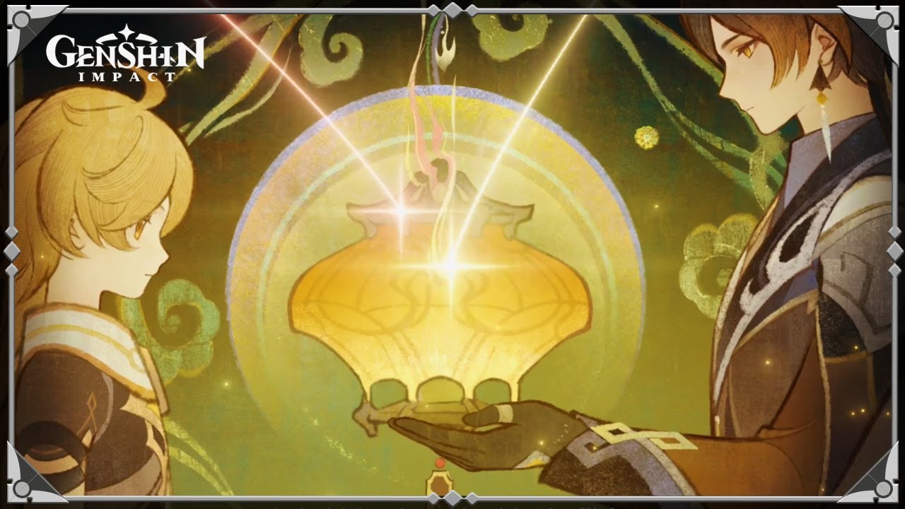 Zibai's Rebirth With Traveler & Zhongli Cutscene Animation | Lantern Rite 2026 Celebration | Genshin