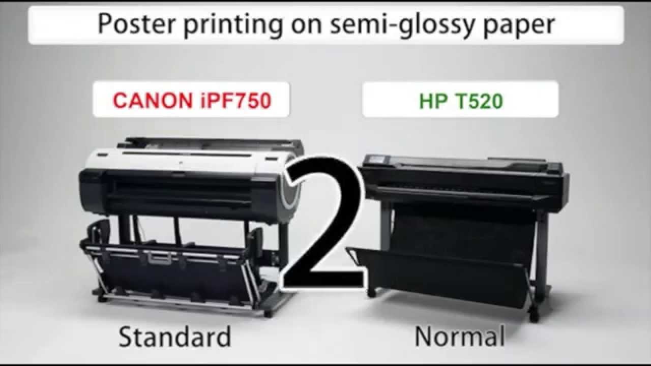 Canon iPF750 vs HP T520