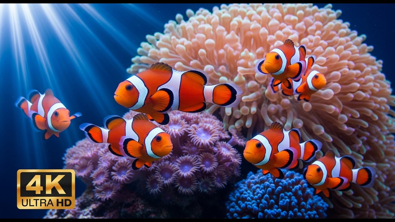 Ocean Wildlife 4K 🌊| Nature Animals Under The Ocean | Soothing Underwater Scenes for Study & Work