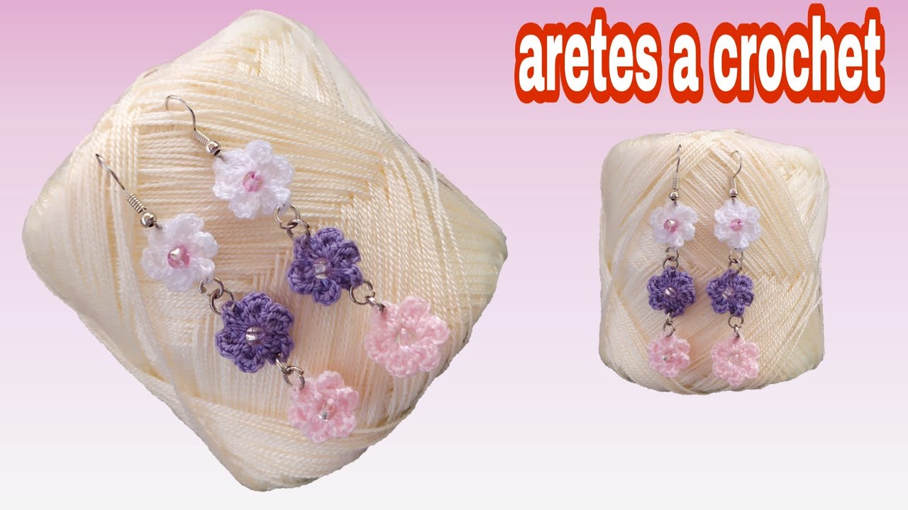 Haz tus Propios Aretes o Pendientes Hechos a Crochet Muy Fácil y Rápido _ diseño 6