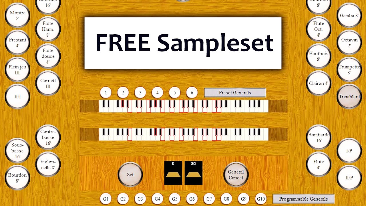 Tour of Stops - FREE GrandOrgue Demo-Organ (V1) GrandOrgue Sampleset (Lars Palo) - Paul Fey
