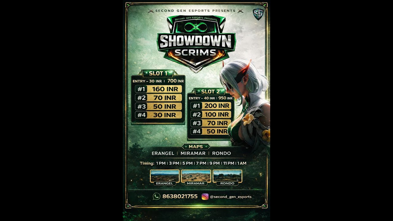 SECOND GEN ESPORTS || PAID SCRIMS || LIVE STREAM