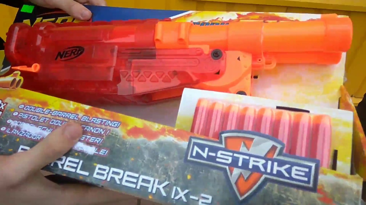 Nerf N-strike Barrel Break IX-2 распаковка и тест