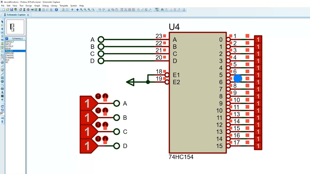 ▷🤖 Decodificador  78HC85 Simulacion Proteus | Capítulo 6 - Curso Electrónica Digital