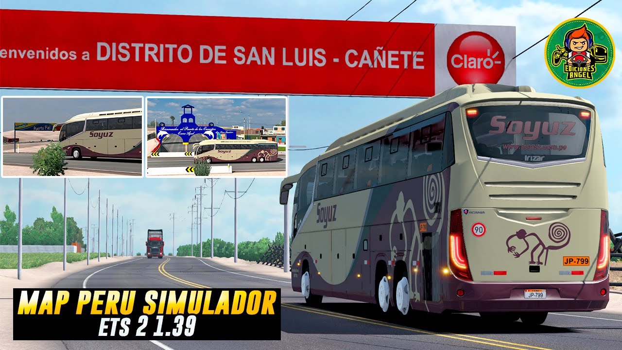 Map Perù Simulador ETS 2 1.39 / Viajando a cañete / Irizar I6S Scania