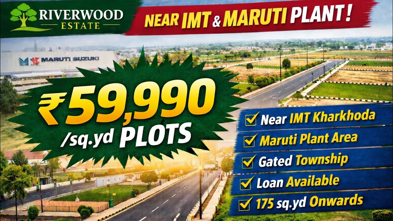 IMT Kharkhoda Plots at ₹59,990 | Riverwood Estate Sonipat | Delhi NCR Investment | #plot #ddjay 