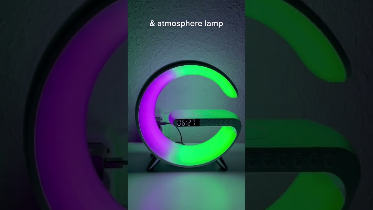 'Digi-Lamp' 🪩 LED Light + Wireless Charger🔌 + SPEAKERS 🔊
