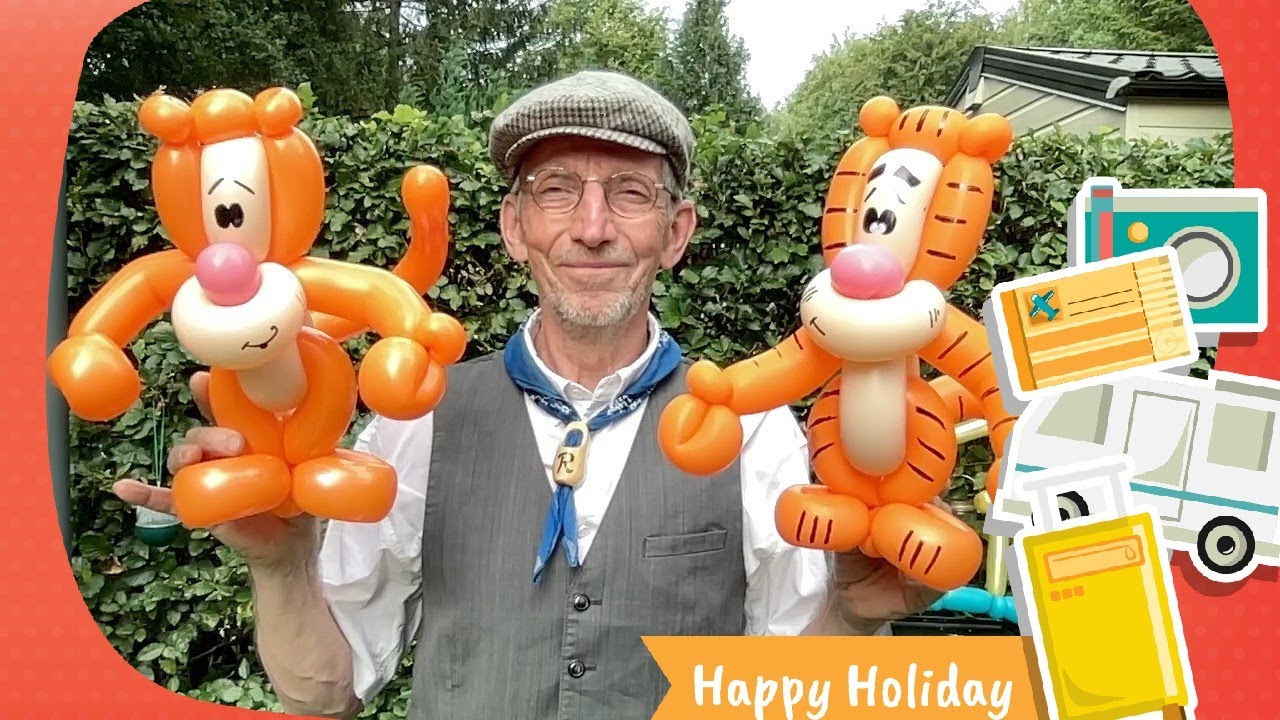Tijgertje (Disney) workshop vanuit Camping “Du Moulin” Malmedy met de Haagse ballonnenboer (215e)