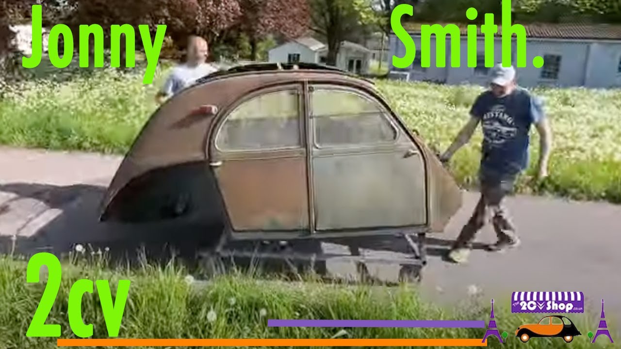 Part 5 of Jonny Smith 2cv. Johnny is cleaning his 2cv with a washing up brush.....