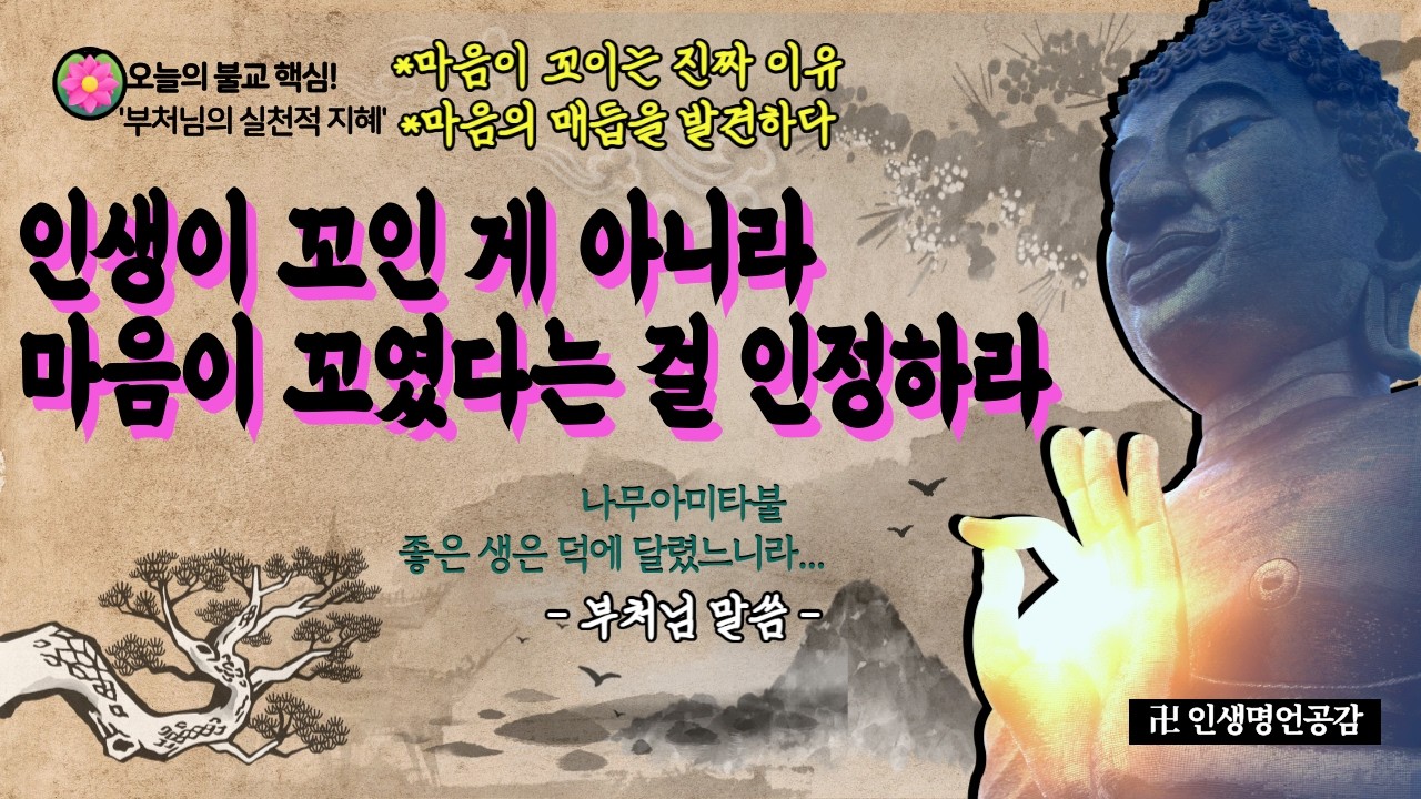 인생이 꼬인 게 아니라 마음이 꼬였다는 걸 인정하라ㅣ부처님 말씀ㅣ삶의 지혜