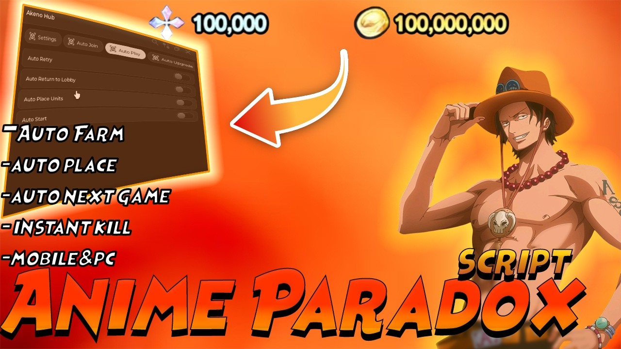 *NEW* Anime Paradox Script (PASTEBIN 2026) (AUTO PLACE AUTO WIN AUTO NEXT GAME & INSTA KILL)
