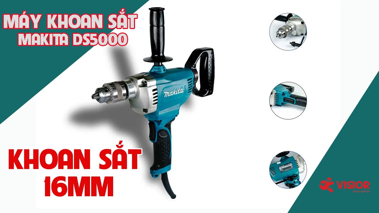 M&Aacute;Y KHOAN SẮT MAKITA DS5000 -KHẢ NĂNG KHOAN SẮT L&Ecirc;N ĐẾN 16mm VỚI C&Ocirc;NG NGHỆ NHẬT BẢN