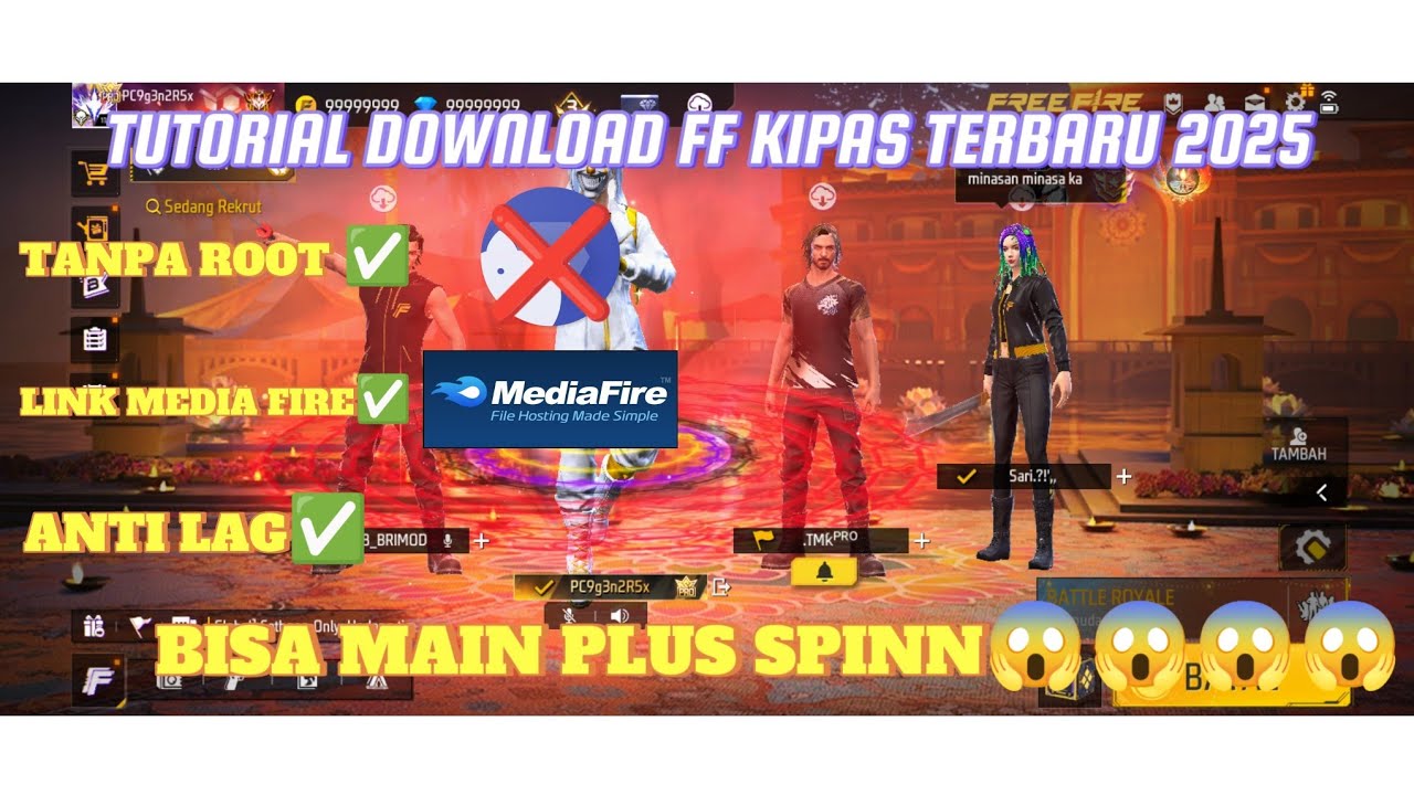 TUTORIAL DOWNLOAD FF KIPAS TERBARU 2025 TANPA ROOT‼️‼️😱😱😱