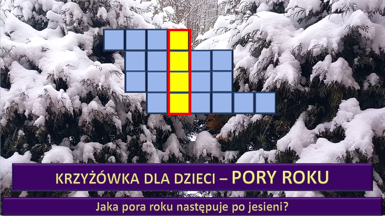 Film edukacyjny dla dzieci. Krzyżówki dla dzieci - LATO, JESIEŃ, ZIMA. Litery polskie.