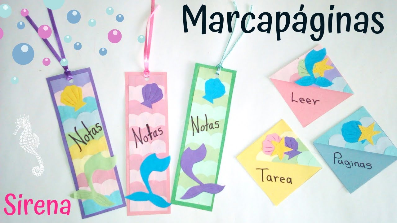 🐟🌊 DIY Cómo hacer Marcapáginas o separadores de libros 📖  DIY Regreso a Clases