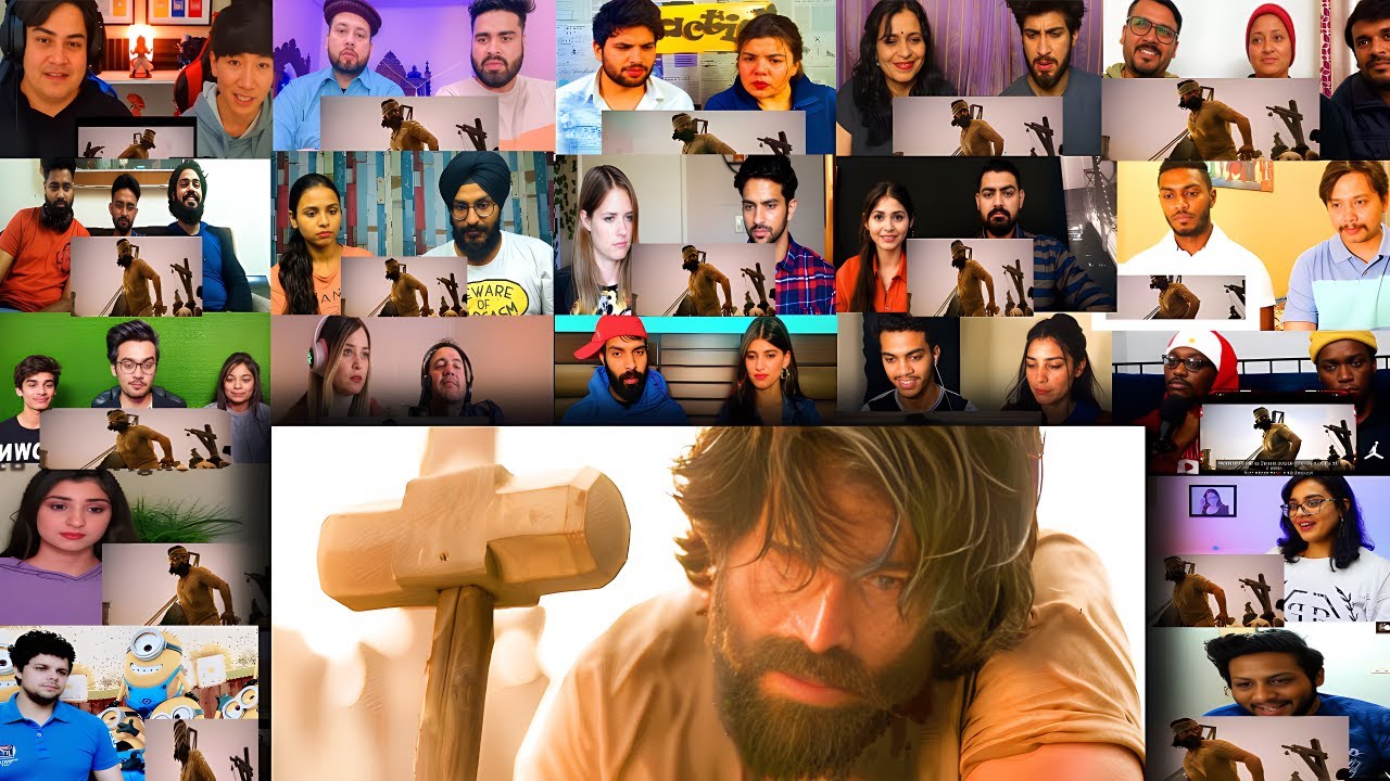 KGF HAMMER & BLIND MAN SCENE | Yash | Mixed Mashup Reaction