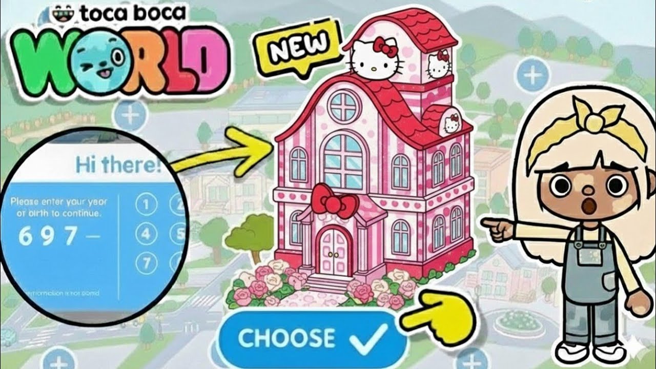 FREE UNLOCK NEW HELLO KITTY HOUSE 🏡! TOCA BOCA FREE HOUSE 