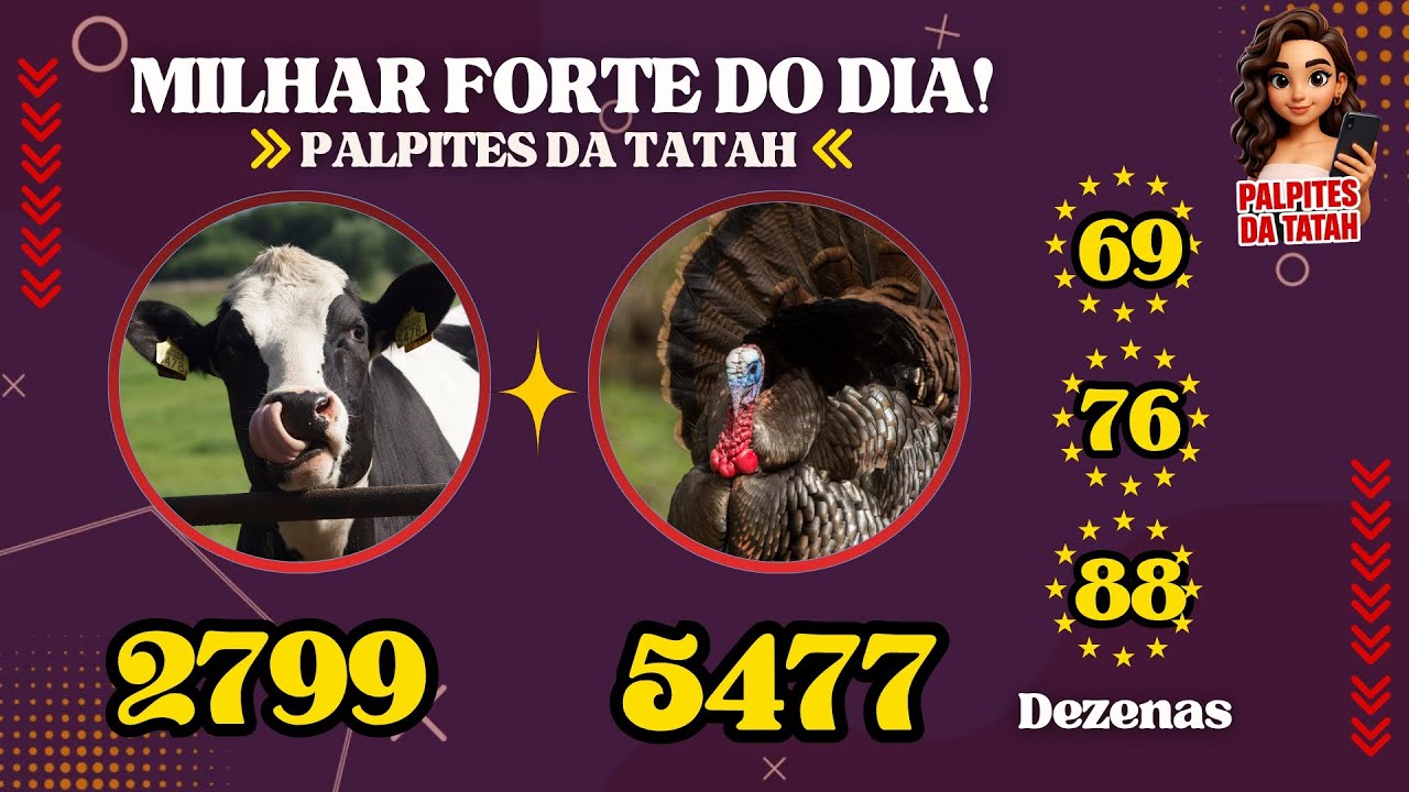 🎯 S&Aacute;BADO DE FEDERAL 👉🏻 Palpites da Tatah! 🔖 (25/10) PALPITES FORTES DO DIA! 🔥Alta Chance de ganhar 📈