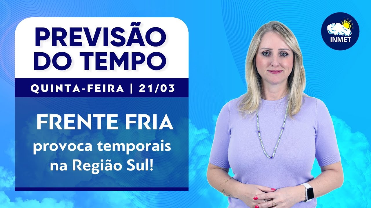 Frente fria provoca temporais na Região Sul! Previsão para HOJE (21/03)!