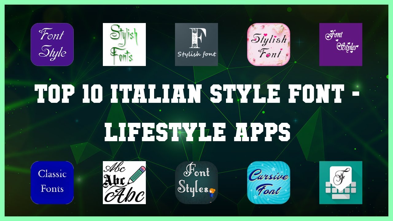 Top 10 Italian Style Font Android Apps