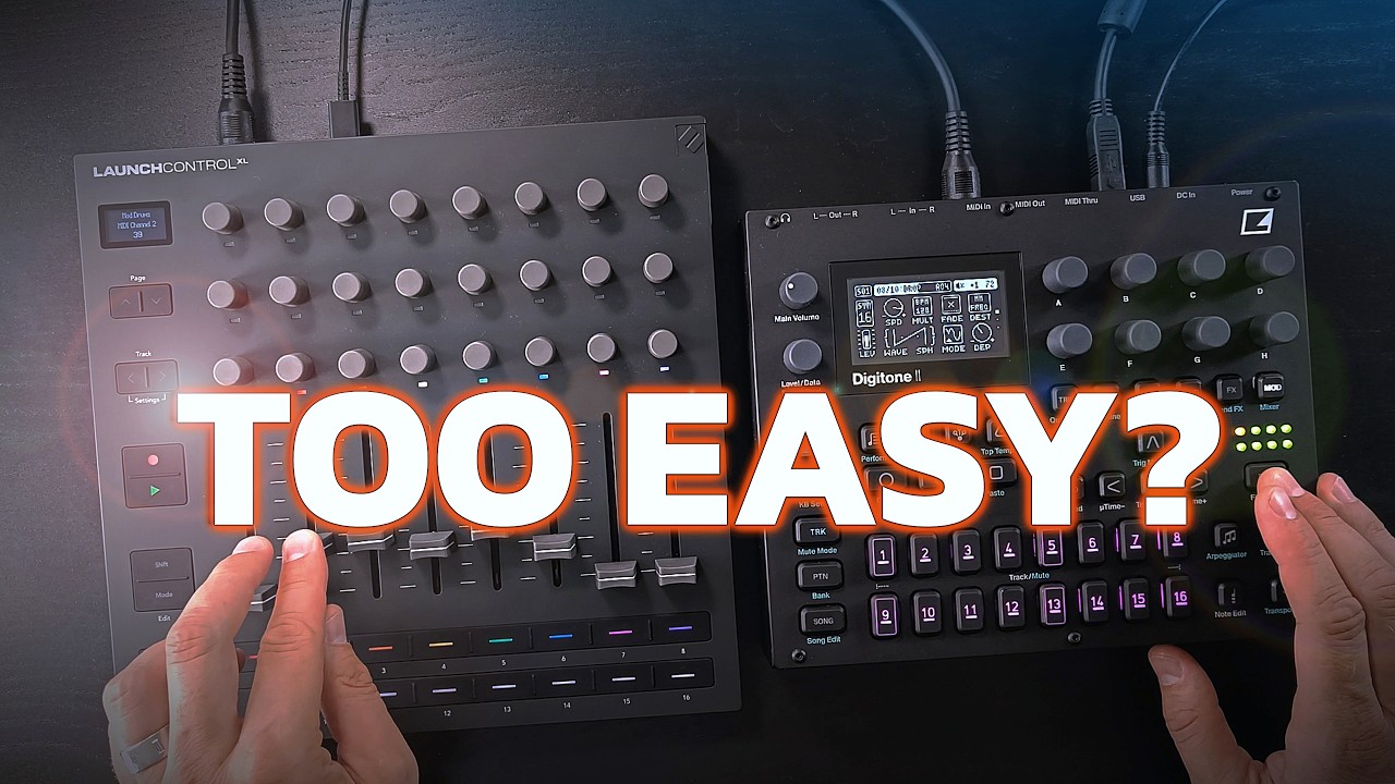 Digitone 2 controlled by Launch Control XL 3 - Full one-take performance