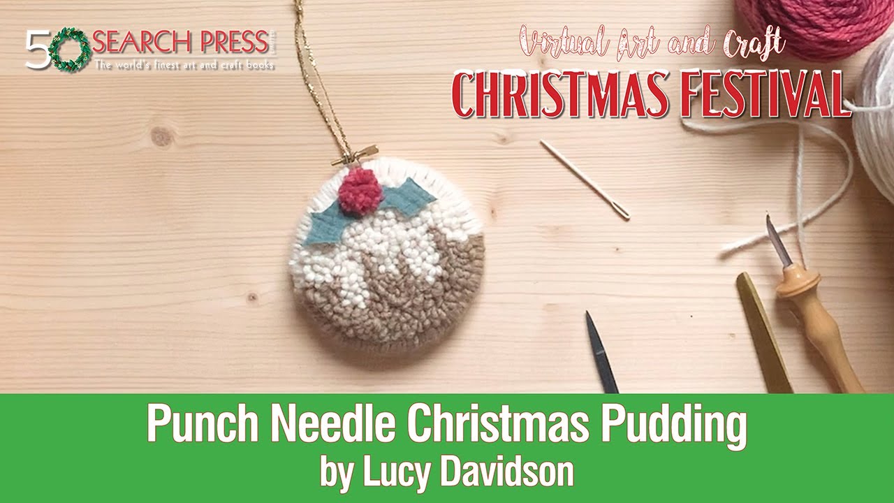 Punch Needle Christmas Pudding Decoration with Lucy Davidson