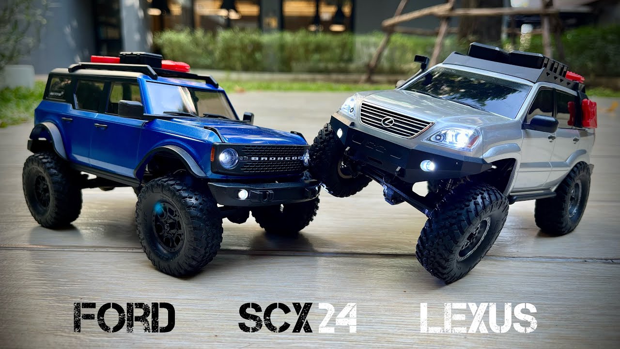 Lexus GX 470 vs Ford Bronco | Axial SCX24 | RC Comparison