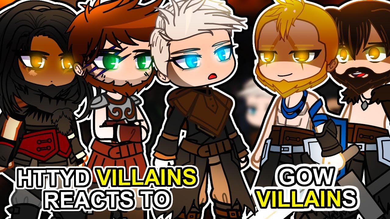 Реакция злодеев HTTYD на Иккинга в роли Кратоса, часть 5 || GOW Ragnarök || - Реакция Gacha Club