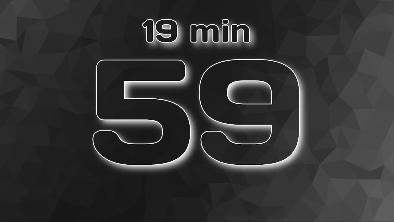20 minute (1200 second) Count Up Timer - Silent - Carbon grey polygon