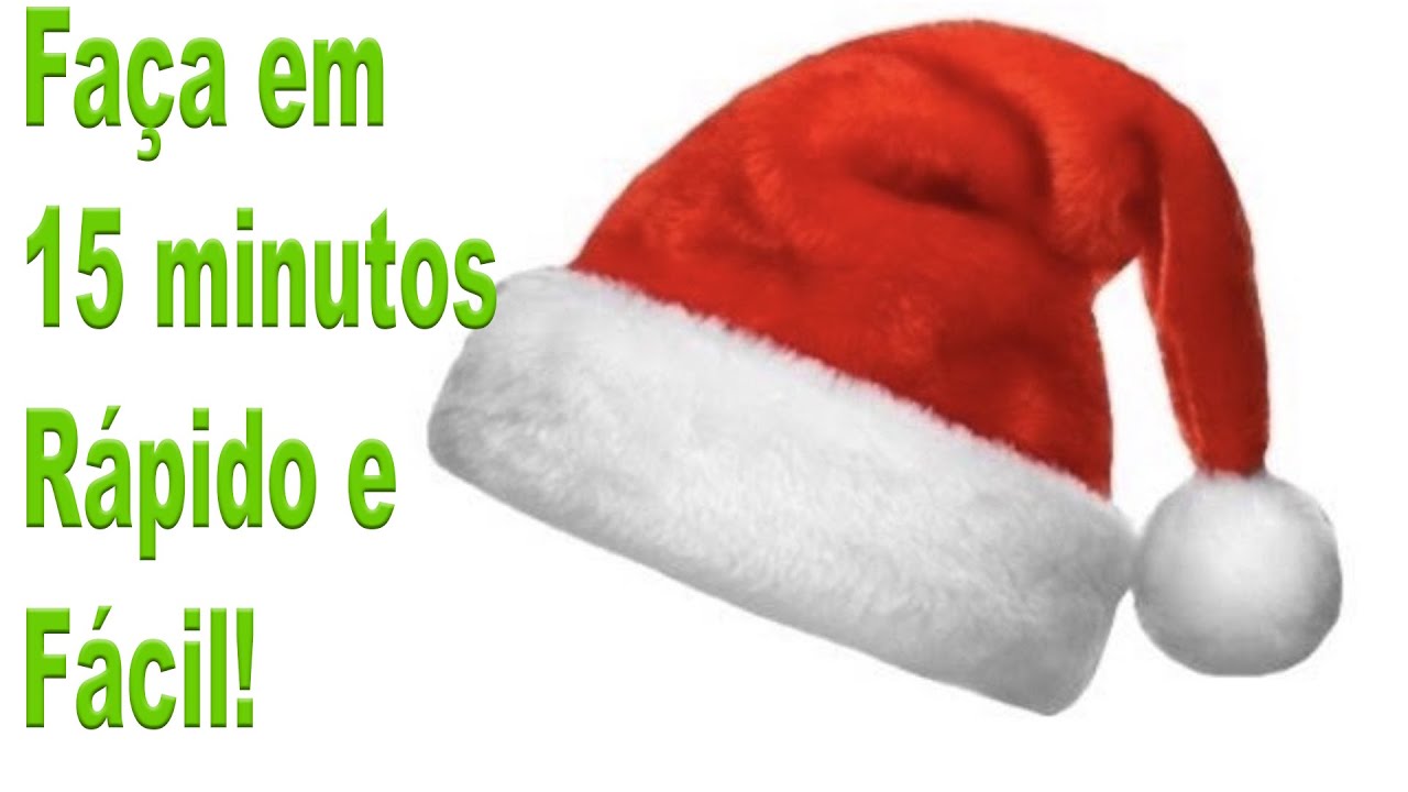 Como Fazer touca Papai Noel rápido e fácil!