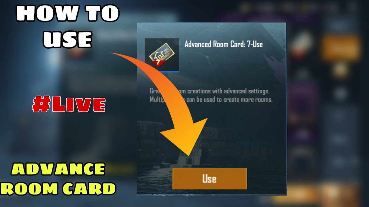 how to create advanced room in pubg|| 7 days Room Card || pubg mobile