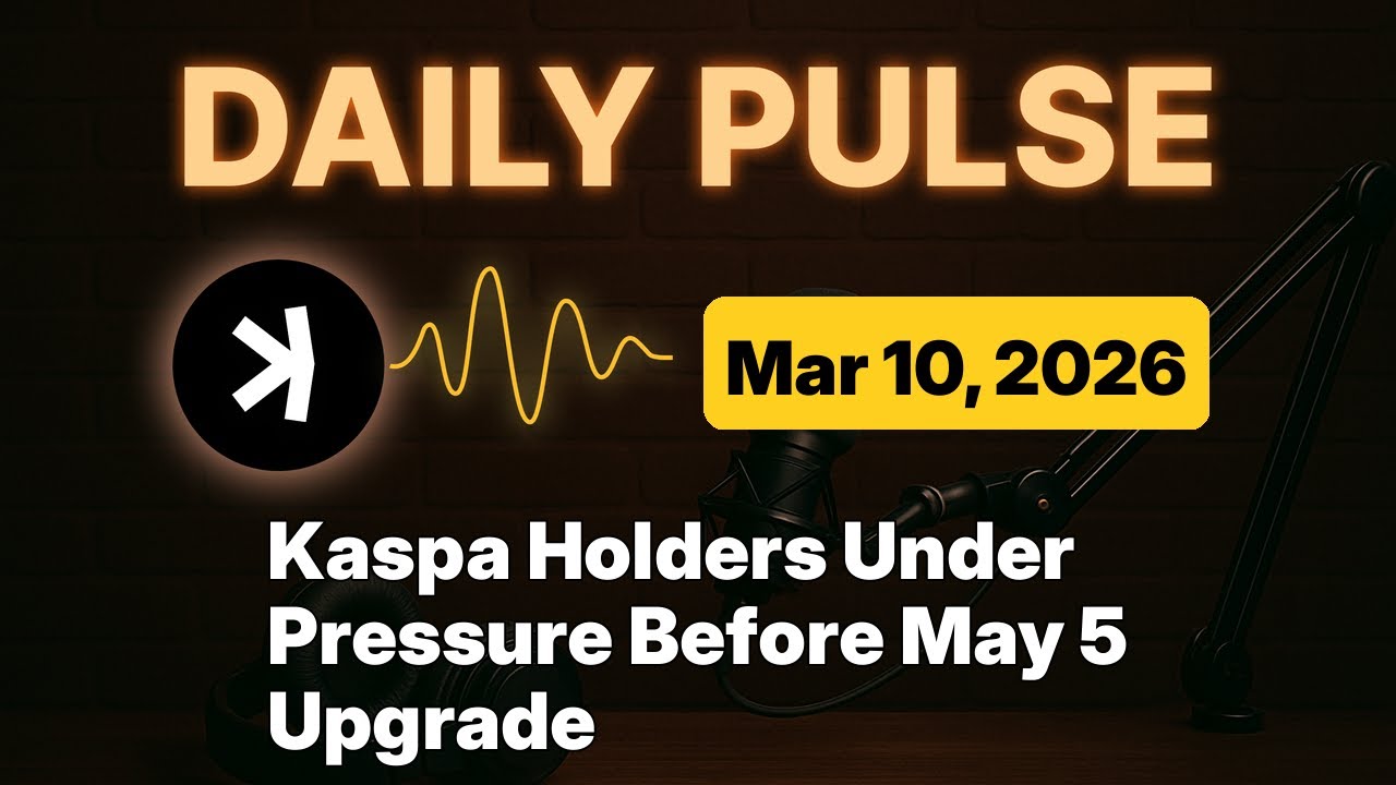 Kaspa Daily (Mar 10) - Kaspa Holders Under Pressure Before May 5 Upgrade