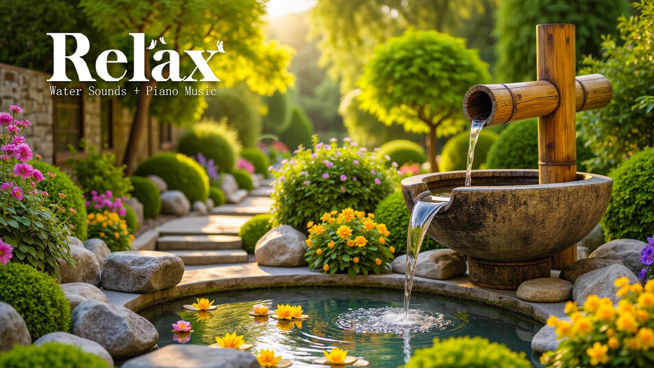 Relaxing Music for Healing + Water Sounds 🌿 Relaxing Music for Stress Relief, Deep Sleep, Meditatio