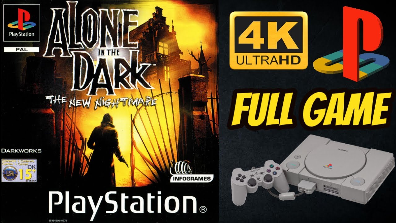 Alone in the Dark: The New Nightmare | PS1 | 4K60ᶠᵖˢ UHD🔴| Longplay Walkthrough Full Movie Game