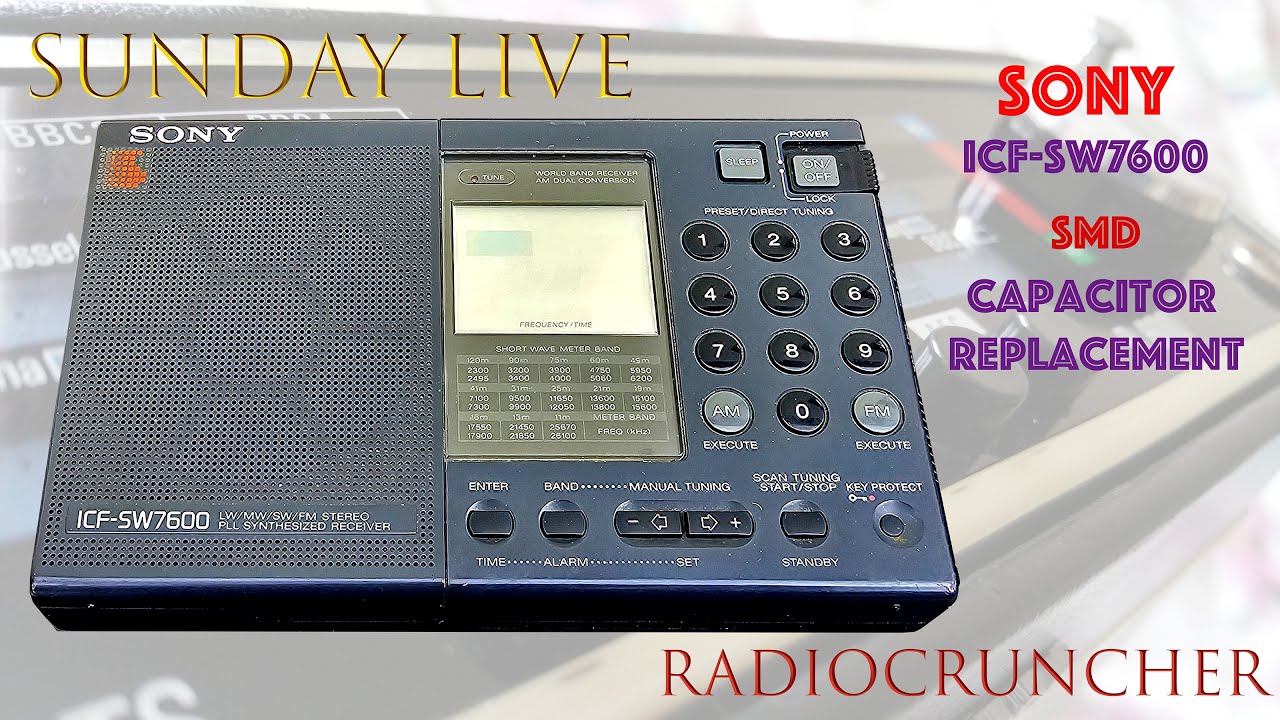 Sunday LIVE: Sony ICF-SW7600 SMD electrolytic capacitor replacement