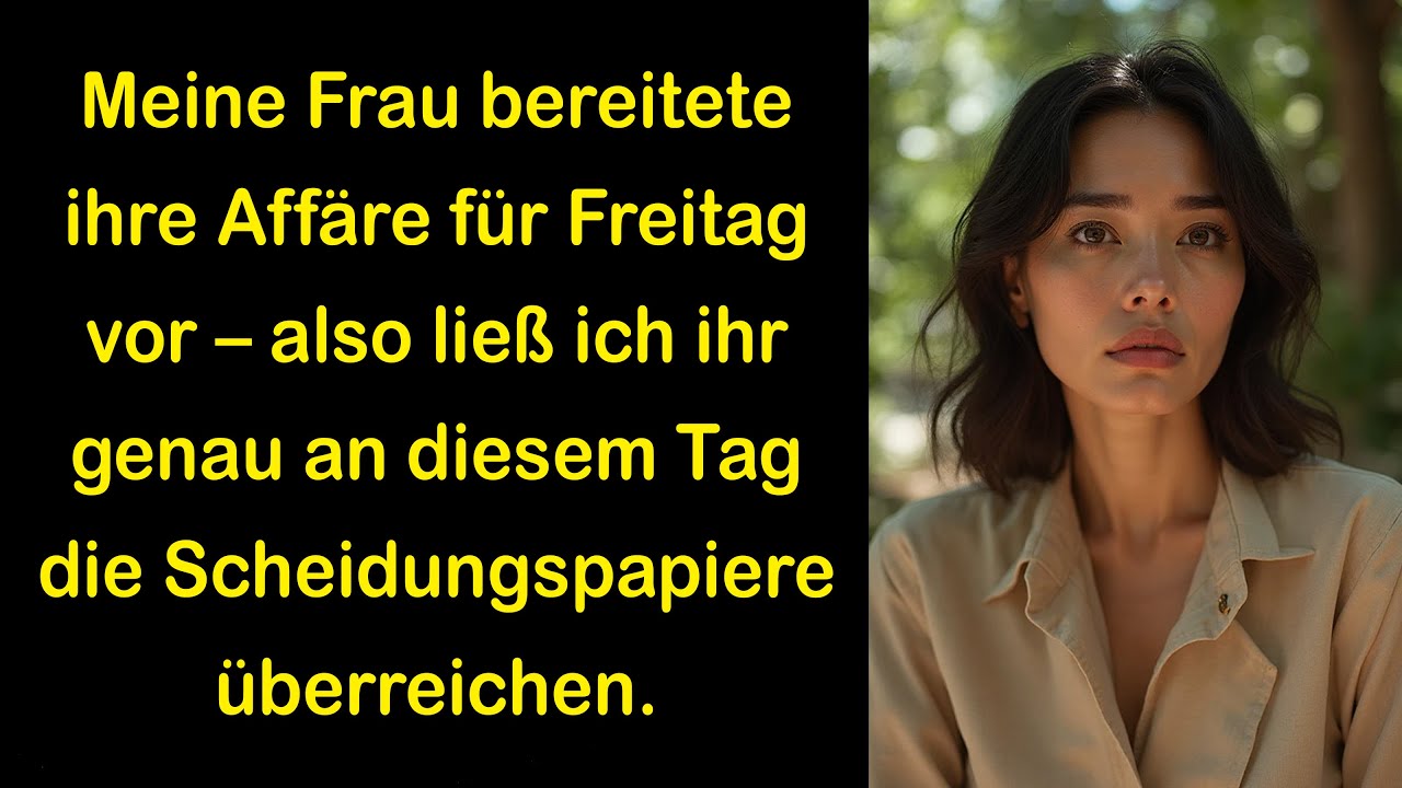 Meine Frau plante ihre Affäre für Freitag – also ließ ich ihr an diesem Tag die Scheidung zustellen